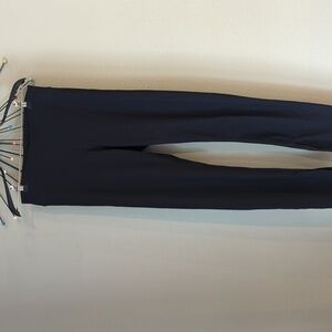 Old Navy Power Soft Go Dry women's large ribbed leggings side vent inner Black